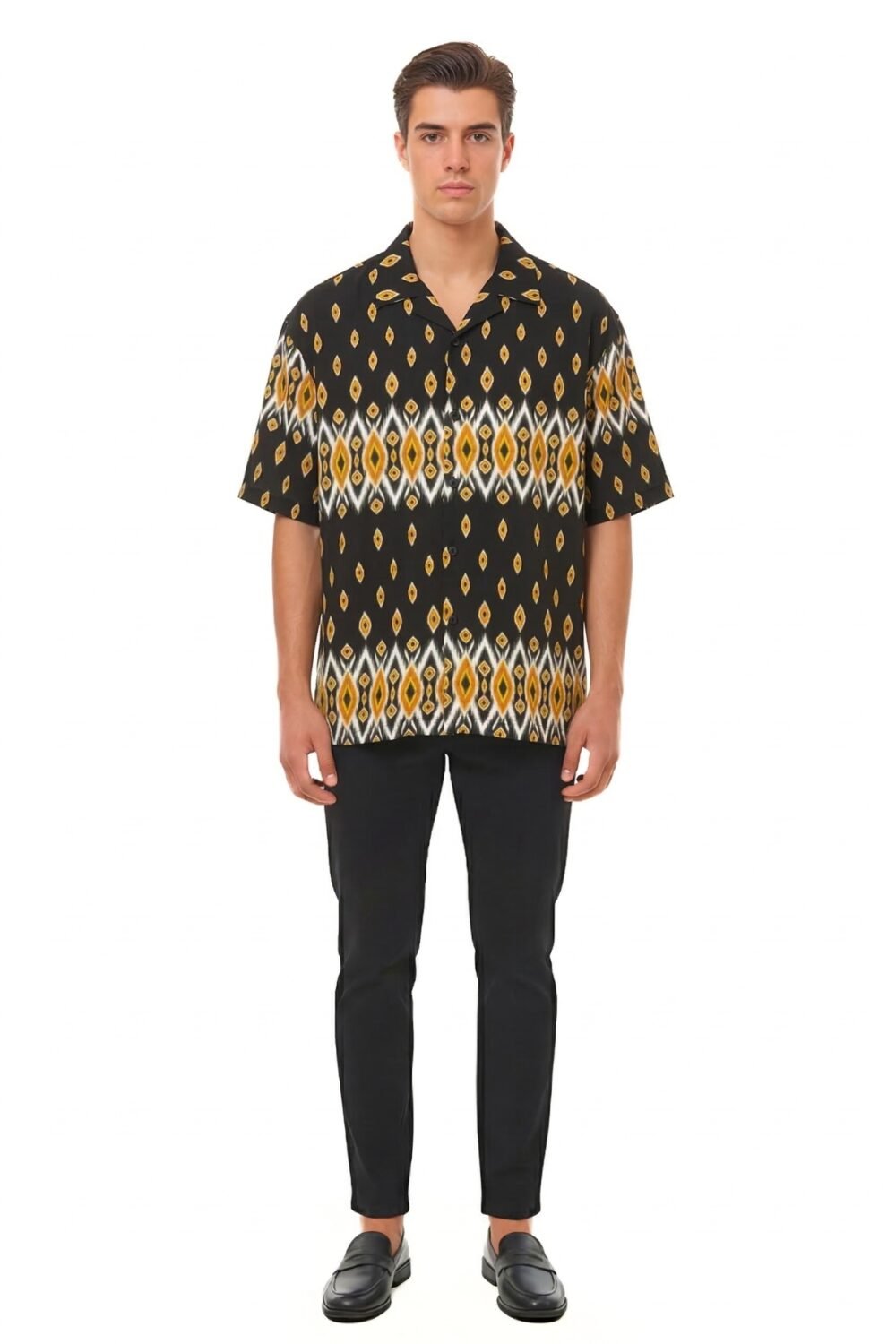 HERITAGE NOIR PATTERNED OVERSIZED SHIRT