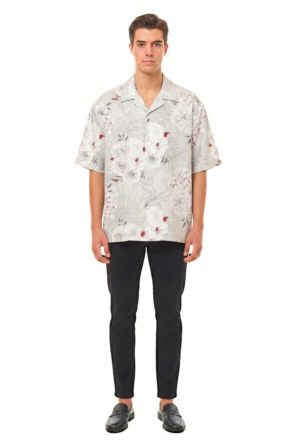 VINTAGE SMOKE FLORAL OVERSIZED SHIRT