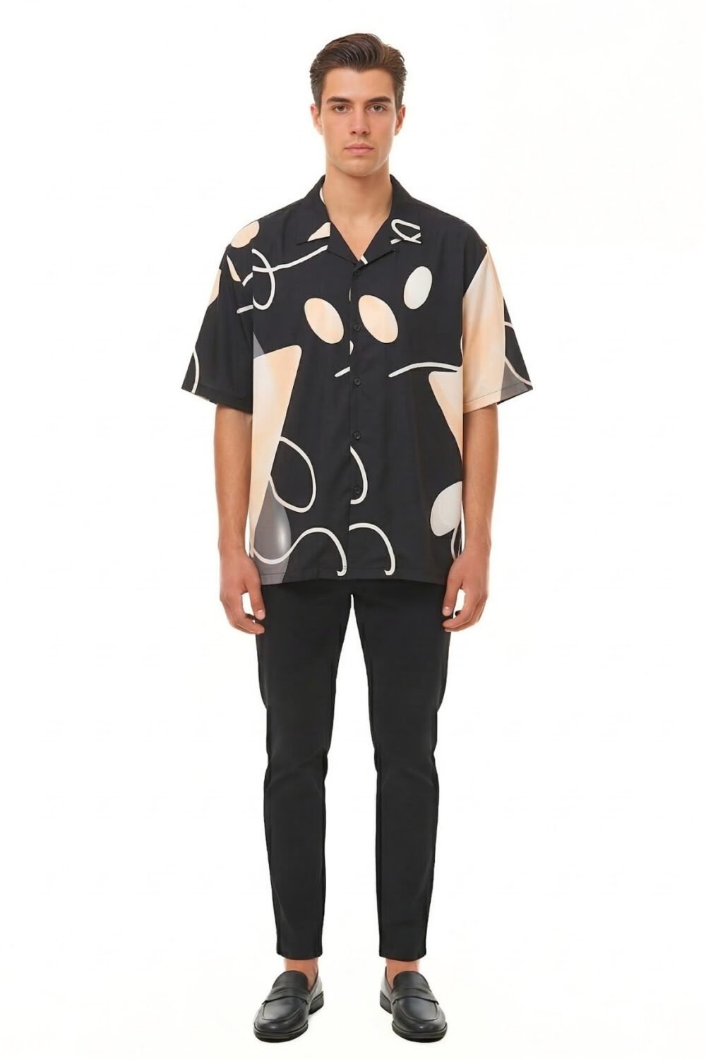 MIDNIGHT POPPY GRAPHIC OVERSIZED SHIRT