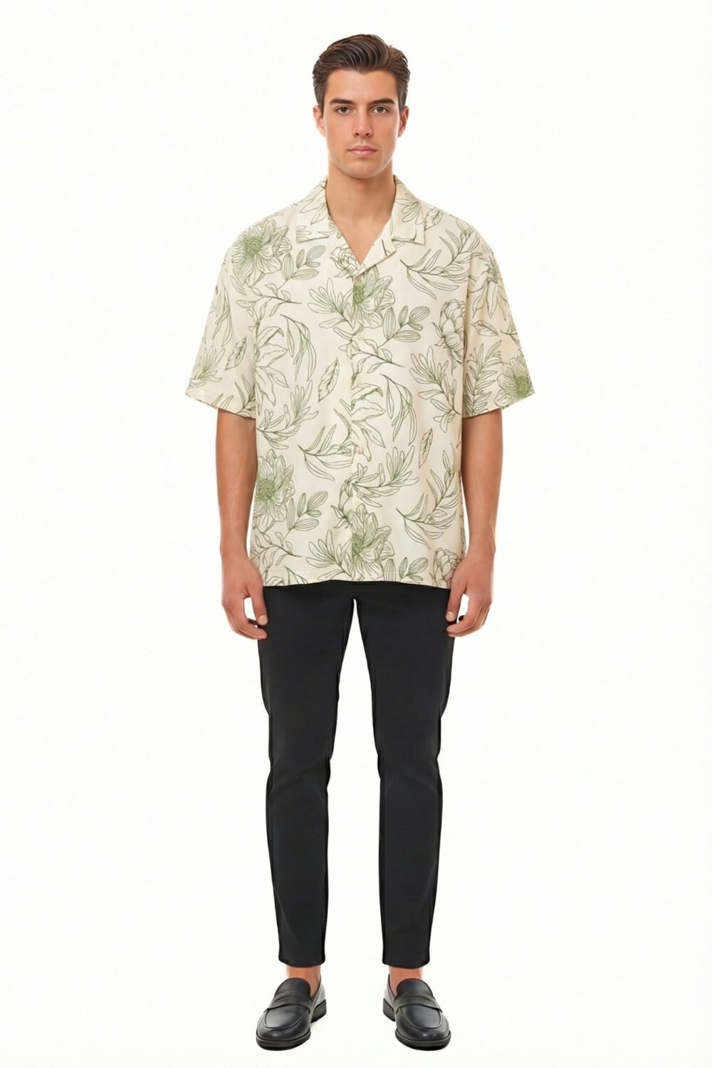 VINTAGE SEPIA BOTANICAL OVERSIZED SHIRT