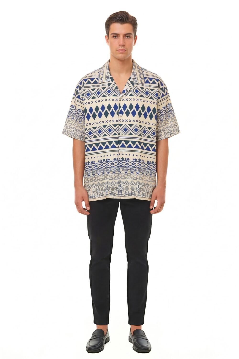 AMBER IGNITE ABSTRACT OVERSIZED SHIRT