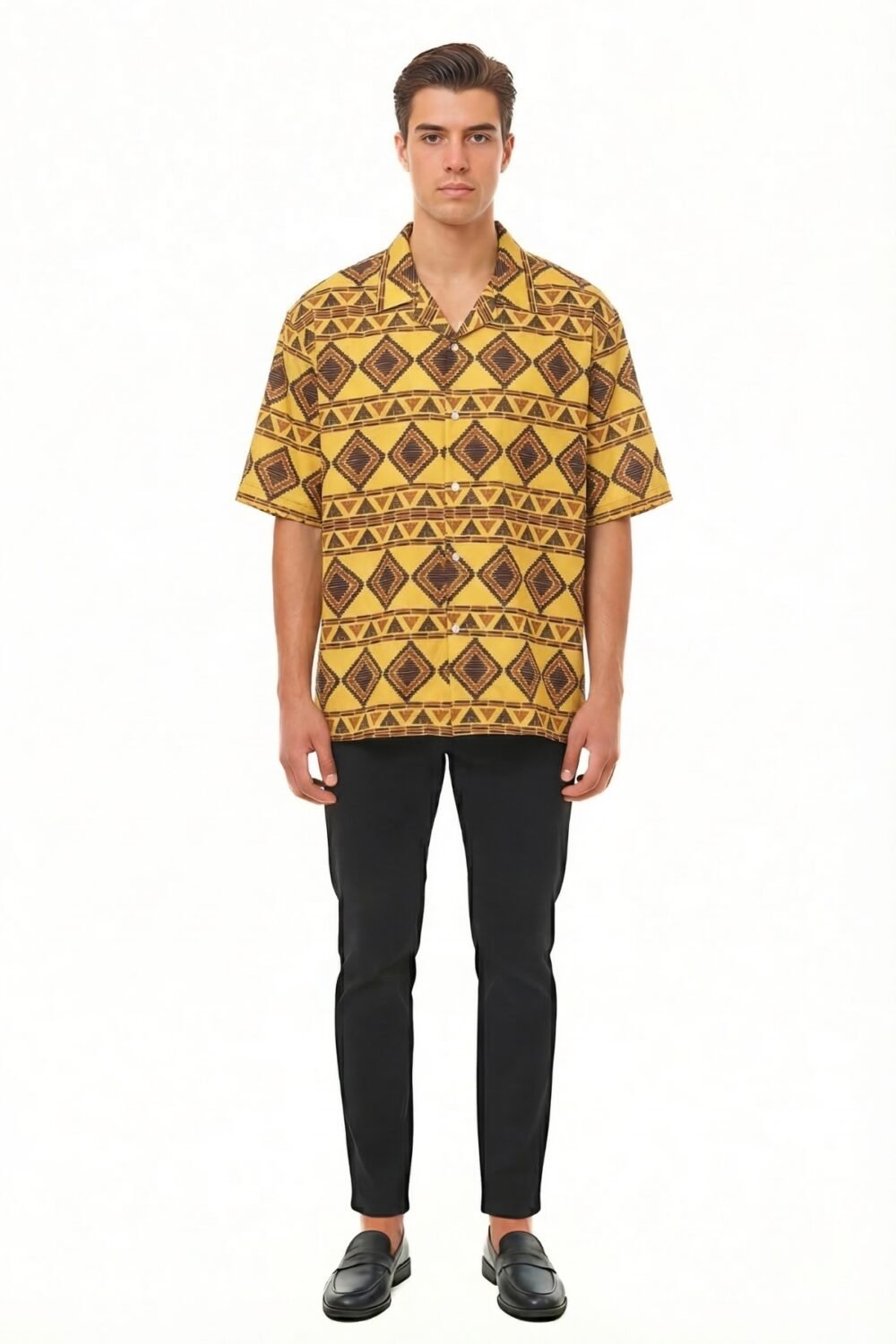 MODERN TRIBAL SYMMETRY OVERSIZED SHIRT