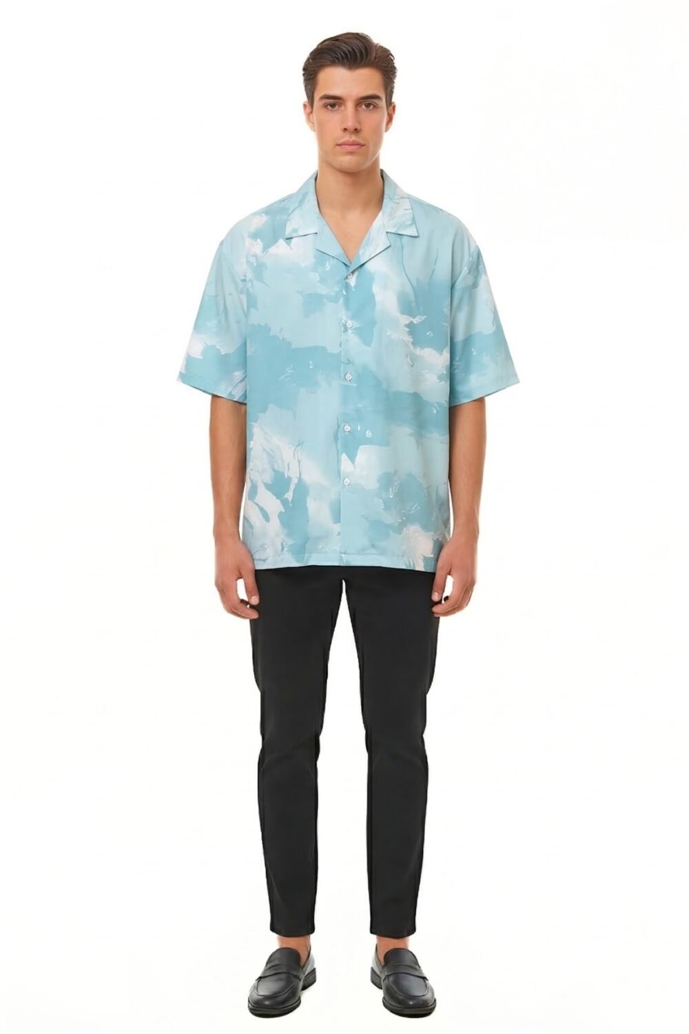 ONYX GEOMETRIC LATTICE OVERSIZED SHIRT