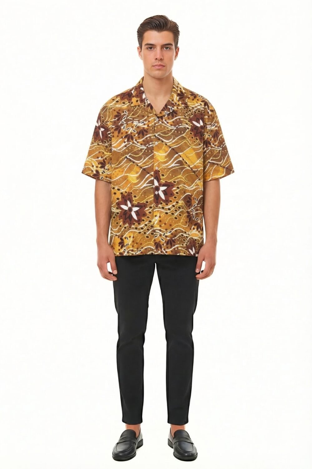 CYBER TOPOGRAPHIC FLOW OVERSIZED SHIRT